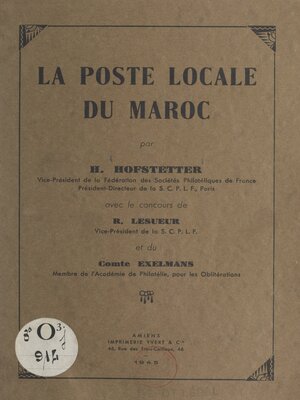 cover image of La poste locale du Maroc